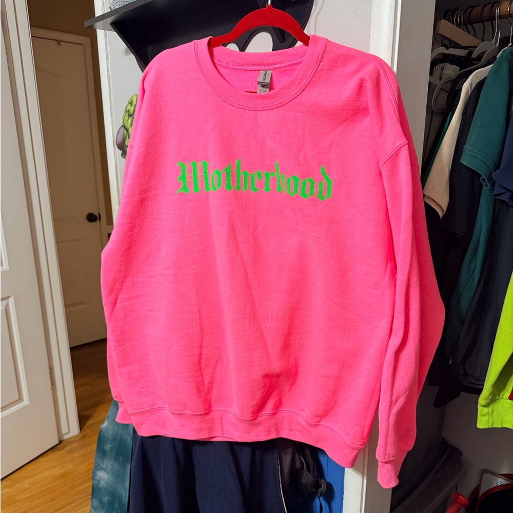 MOTHERHOOD Neon Pink Heavy Blend Sweatshirt